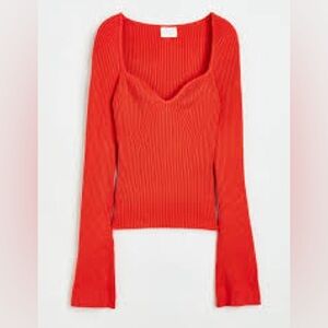 H&M ribbed long sleeve top